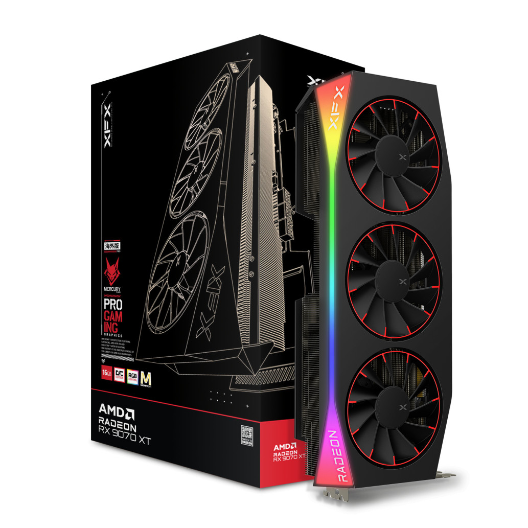 Grafična kartica AMD RX9070 XT XFX Magnetic Air Edition - 16GB GDDR6  | 1xHDMI 2.1 3xDisplayport 2.1 (RX-97TMARGB9)