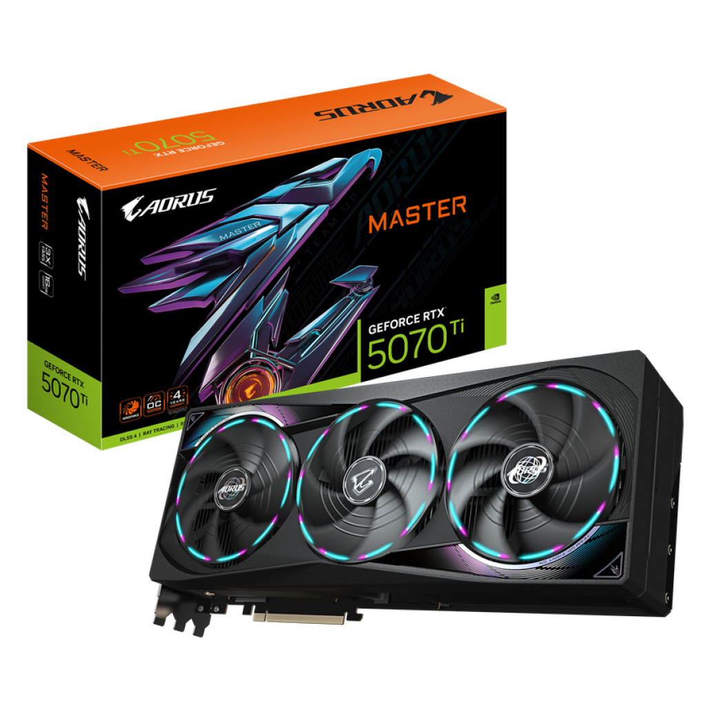 Grafična kartica nVidia RTX5070Ti GigaByte AORUS MASTER - 16GB GDDR7 (GV-N507TAORUS M-16GD)