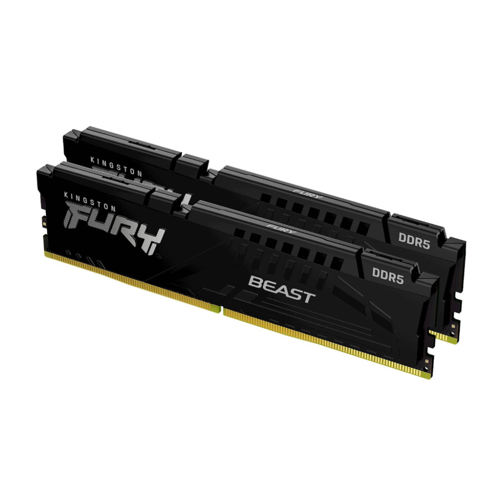 DDR5 16GB 5200MHz CL40 KIT (2x 8GB) Kingston Fury Beast XMP3.0 1,25V Fury črna (KF552C40BBK2-16)