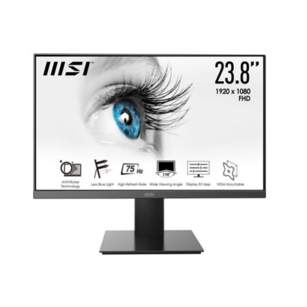 Monitor MSI 60,5 cm (23,8in) PRO MP241X 1920x1080 75Hz VA 4ms VGA HDMI  sRGB105%