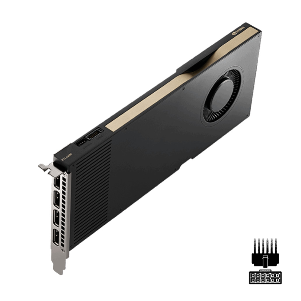 Grafična kartica RTX A4000 PNY Quadro - 16GB GDDR6 ECC  | 4xDisplayport 1.4a OEM (adapterji niso vključeni) (VCNRTXA4000-SB)