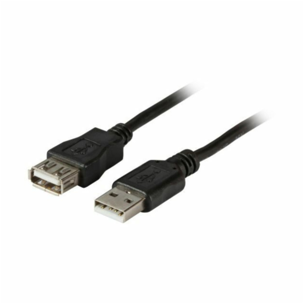 Kabel EFB USB-A (m) = USB-A (ž) 2.0 480MB/ s 0,5m črn dvojno oklopljen podaljšek (K5248SW.0,5V2)