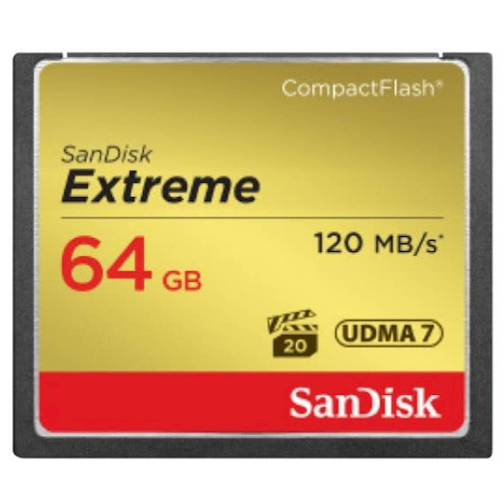 Spominska kartica Compact Flash 64GB Sandisk Extreme UDMA7 120MB/ s/ 85MB/ s VPG-20 (SDCFXSB-064G-G46)