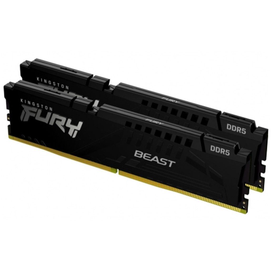 DDR5 32GB 5200MHz CL40 KIT (2x16GB) Kingston Fury Beast XMP2.0 1,35V Fury črna (KF552C40BBK2-32)