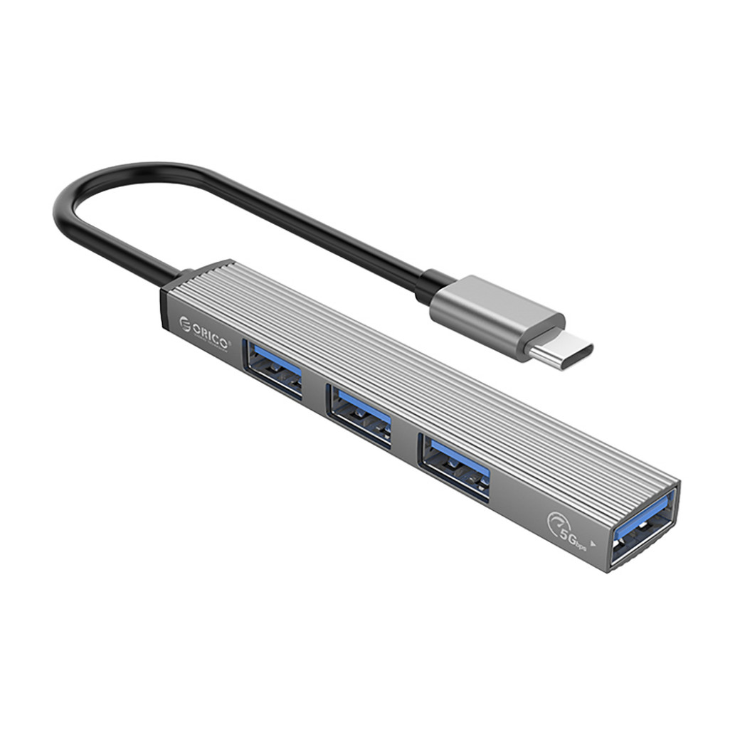 HUB USB-C => 1x USB-A 3.0 + 3x USB-A 2.0 siv Orico (Orico AH-13)
