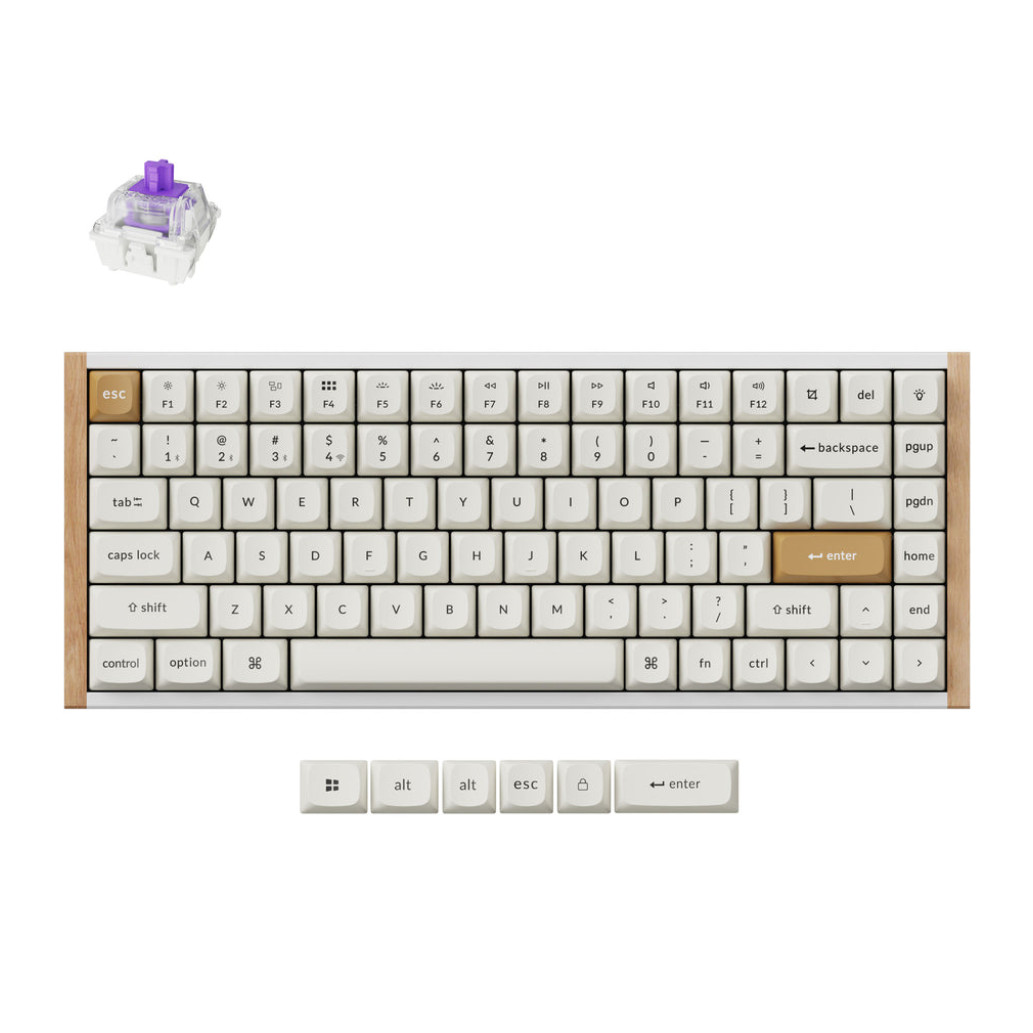 Tipkovnica brezžična Keychron K2 HE nebula mag stikala UK | bela Special edition RGB (K2H-Q1-UK)