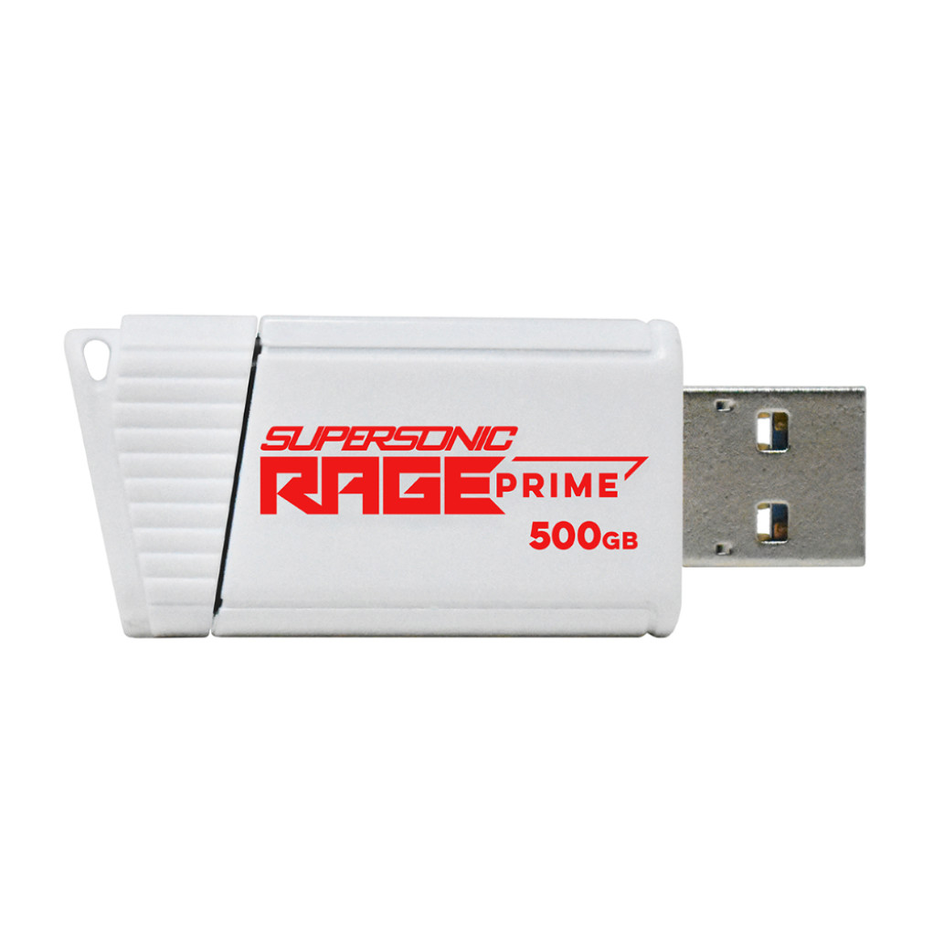 Spominski ključek 500GB USB 3.2 Patriot Supersonic Rage 600MB/ s plastičen izvlečni bel (PEF500GRPMW32U) 