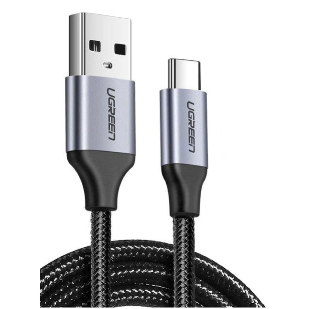 Kabel USB-C => USB-A 2.0 1,50m 5V/ 3A QC3 UGREEN alu - bel (60127)