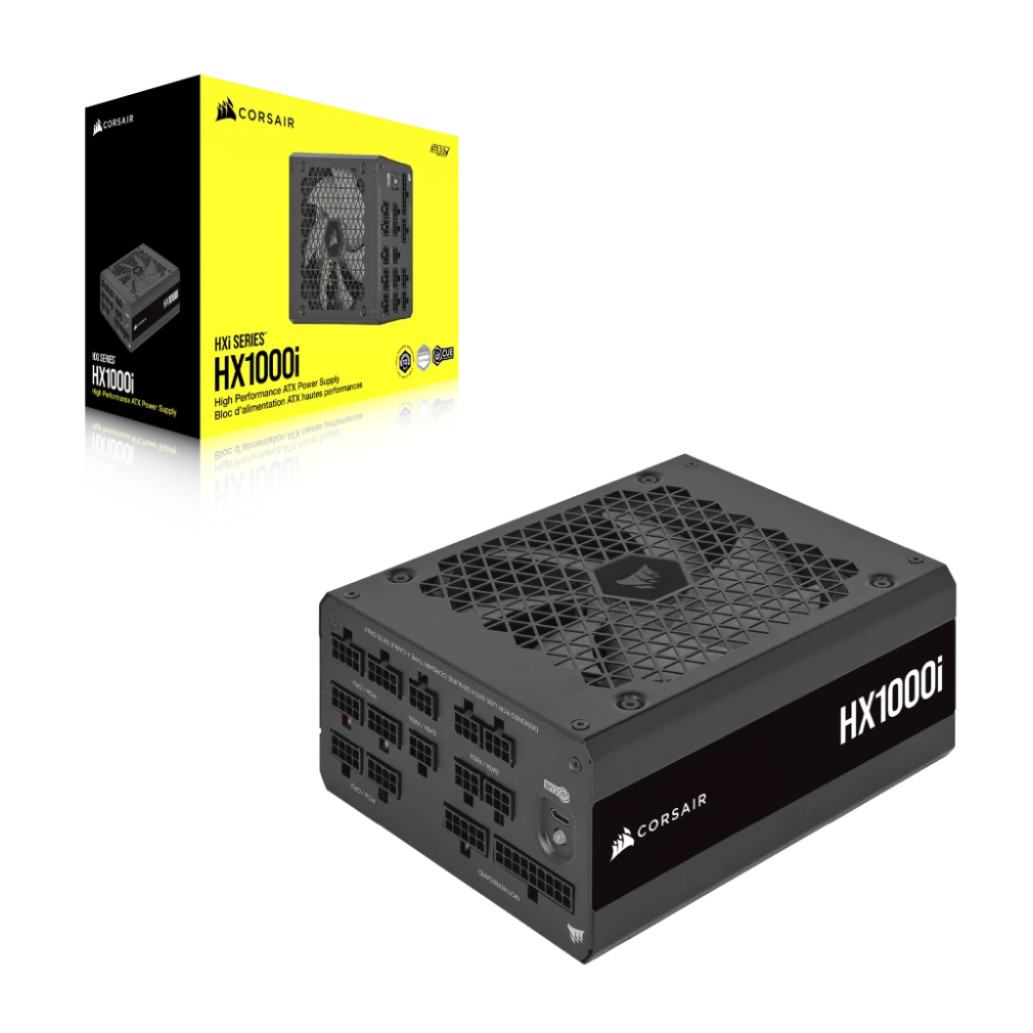 Napajalnik - 1000W Corsair HX1000i 80Plus Platinum 92% ATX 3.0 Modular 140mm črna (CP-9020259-EU)