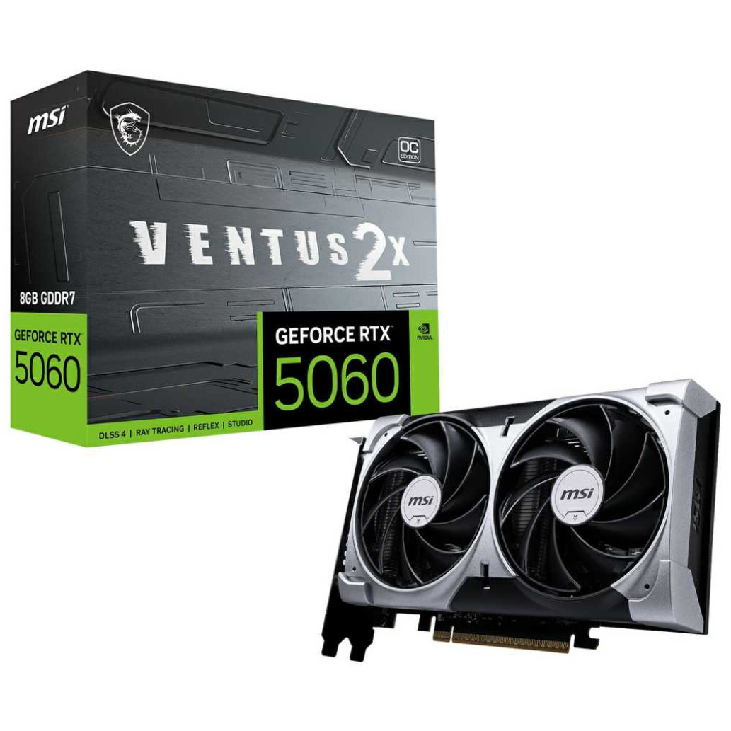 Grafična kartica nVidia RTX5060 MSI Ventus 2X OC - 8GB GDDR7 (V537-002R)
