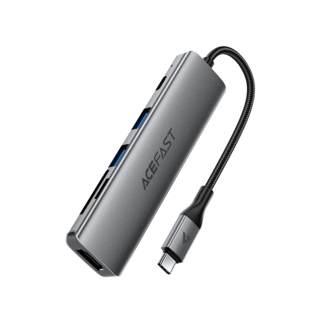 Priklopna postaja USB-C => Acefast J18 HDMI 2xUSB3.0 USB-C 90W micro čitalec kartic SD/microSD (J18)