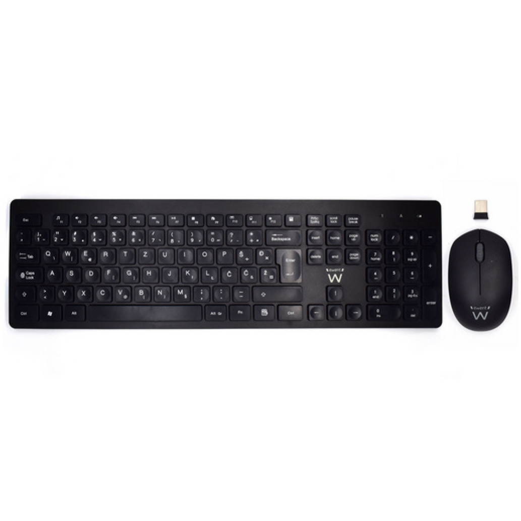Tipkovnica in miš Ewent USB Multimedia Combo SLO črna (EW3257)