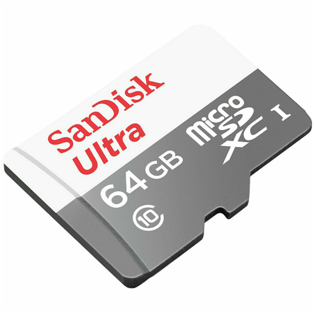 Spominska kartica SDXC-Micro 64GB Sandisk 100MB/ s/ UHS-I +adapter (SDSQUNR-064G-GN3MA)