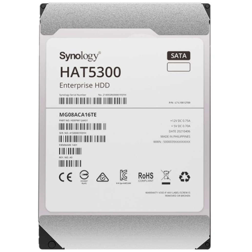 Trdi disk 4TB SATA3 Synology HAT5300-4T 3,5 7200RPM - primerno za NAS