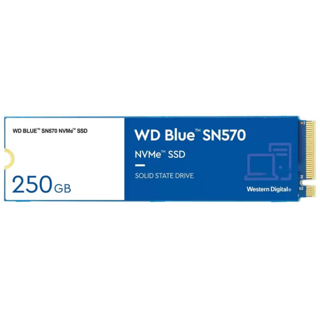 Disk SSD M.2 NVMe PCIe 3.0 250GB WD SN750 Blue 2280 3300/ 1200MB/ s (WDS250G3B0C)