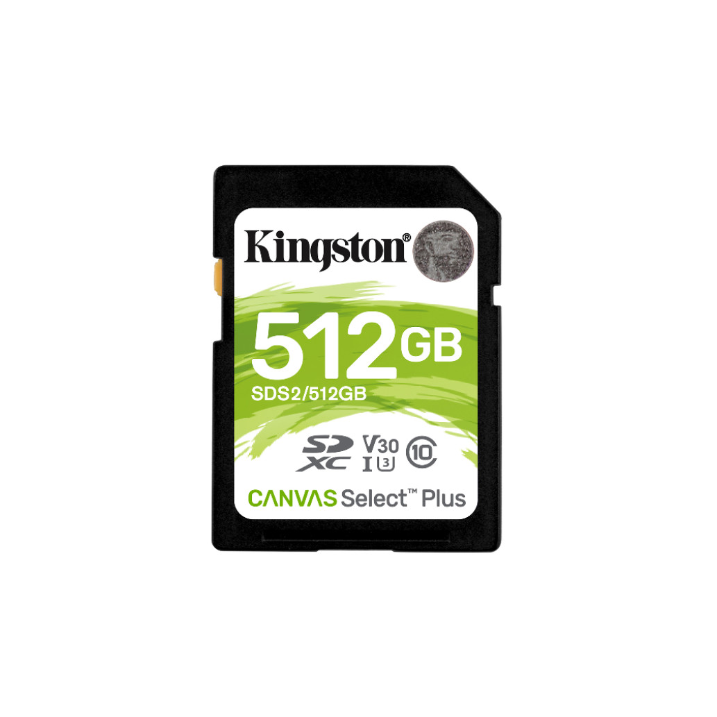 Spominska kartica SDXC 512GB Kingston Canvas Select Plus 100MB/ s/ 85MB/ s U3 V30 UHS-I (SDS2/ 512GB)