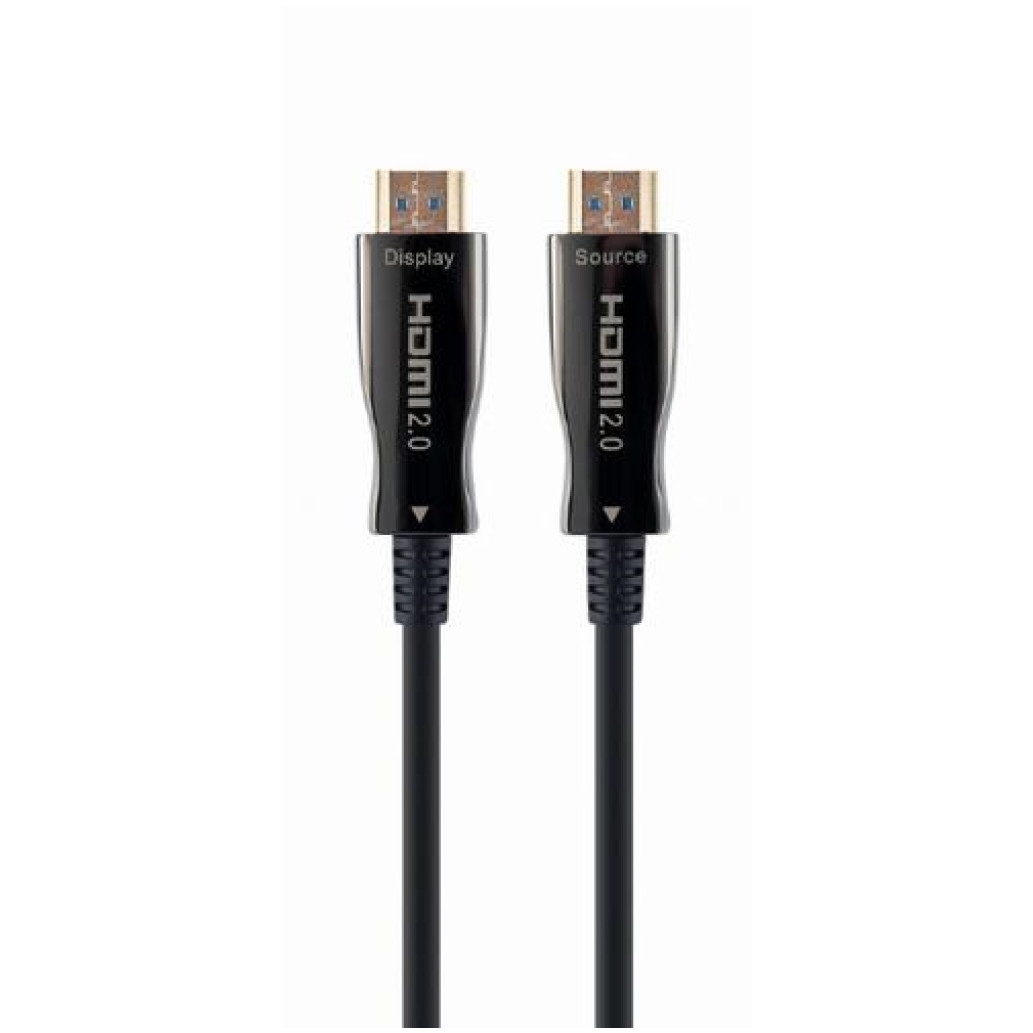 KABEL HDMI/HDMI M/M 20,0m Gembird AOC optični pozlačeni kontakti V2,0 UHD 4K z ethernet (CCBP-HDMI-AOC-20M-02)
