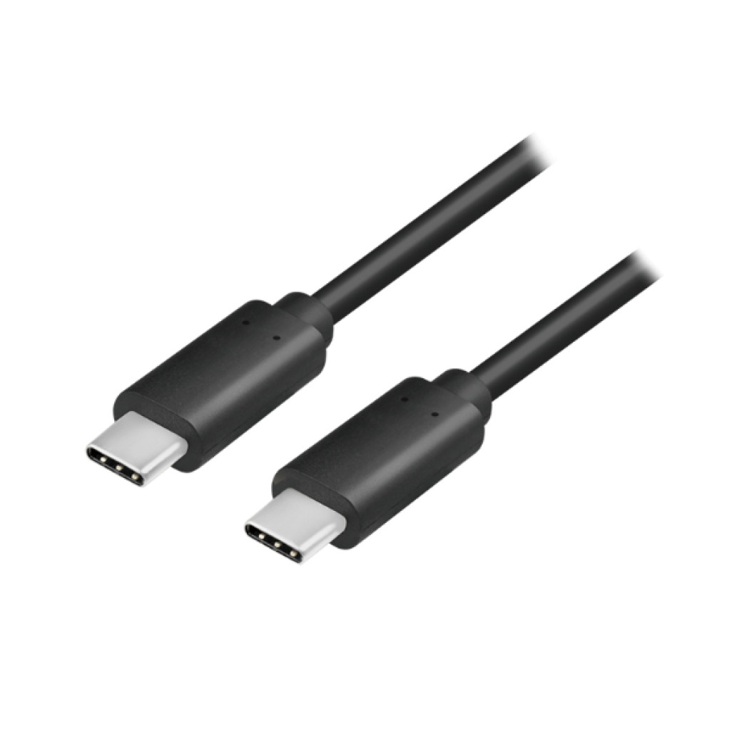 Kabel USB-C => USB-C 3.2 Gen2 3A (60W/ 20V) 0,50m črn LogiLink (CU0128)