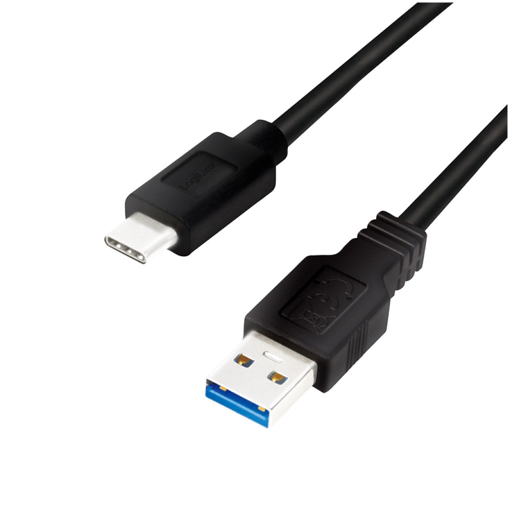 Kabel USB-C => USB A 3.2 Gen1x1 A 1,00m Logilink - črn (CU0168)