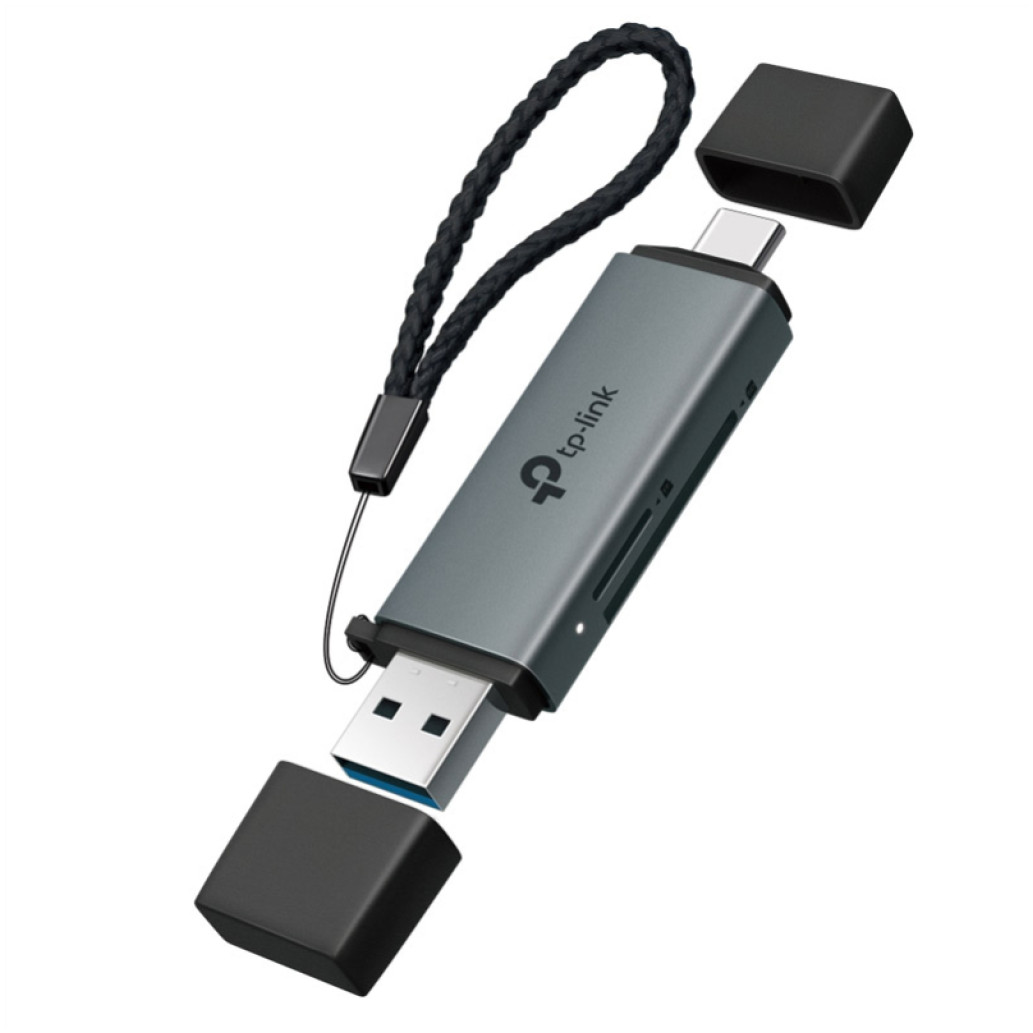 Zunanji čitalec kartic TP-Link UA430D USB-C za MS SD microSD siv (UA430D)