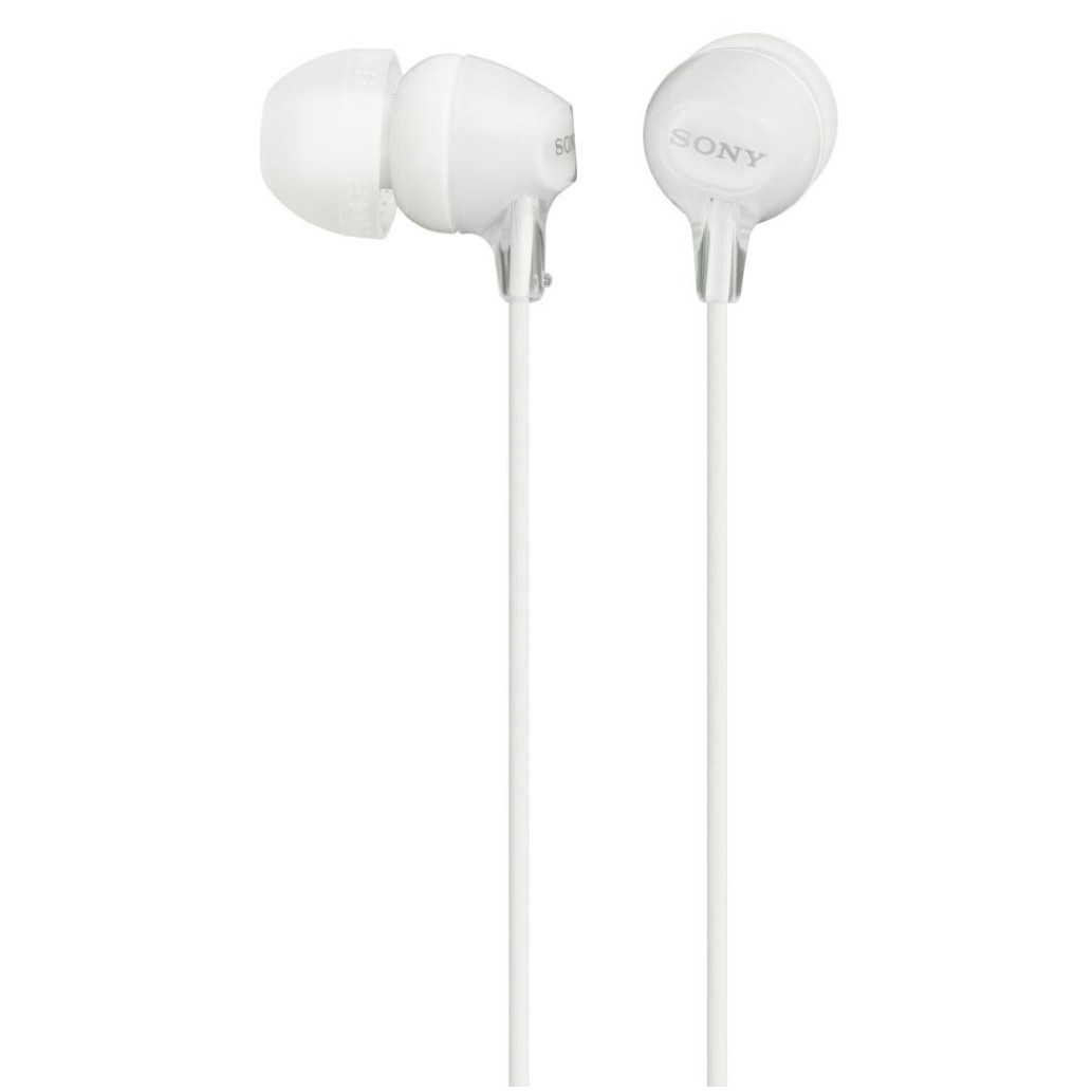 Slušalke Sony 3.5 z ušesnimi cepki MDREX15LPW - bele