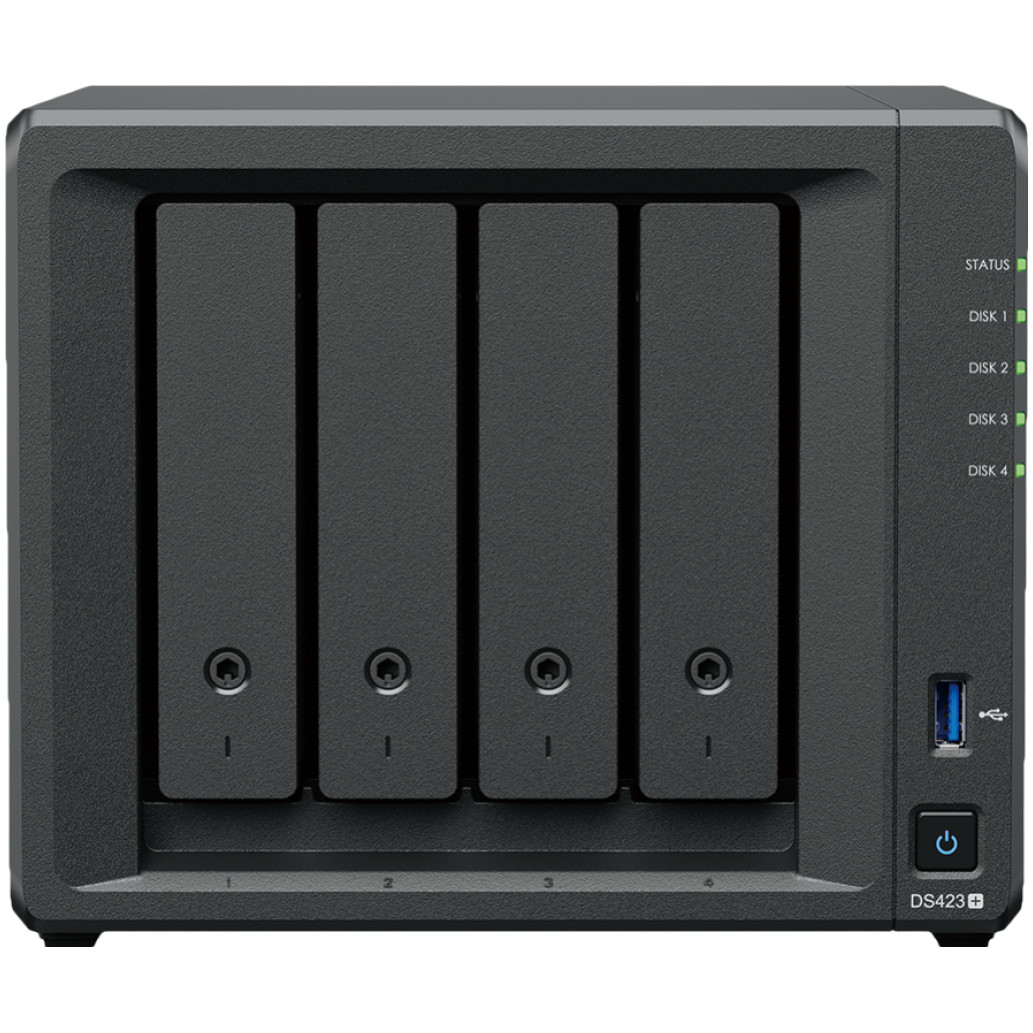 NAS ohišje Synology DS-423+ (2GB, Celeron J4125) All-In-One server 4x 3.5in SATA 2x M.2 NVMe SSD 4-Bay Synology DS423+ - Celeron J4125