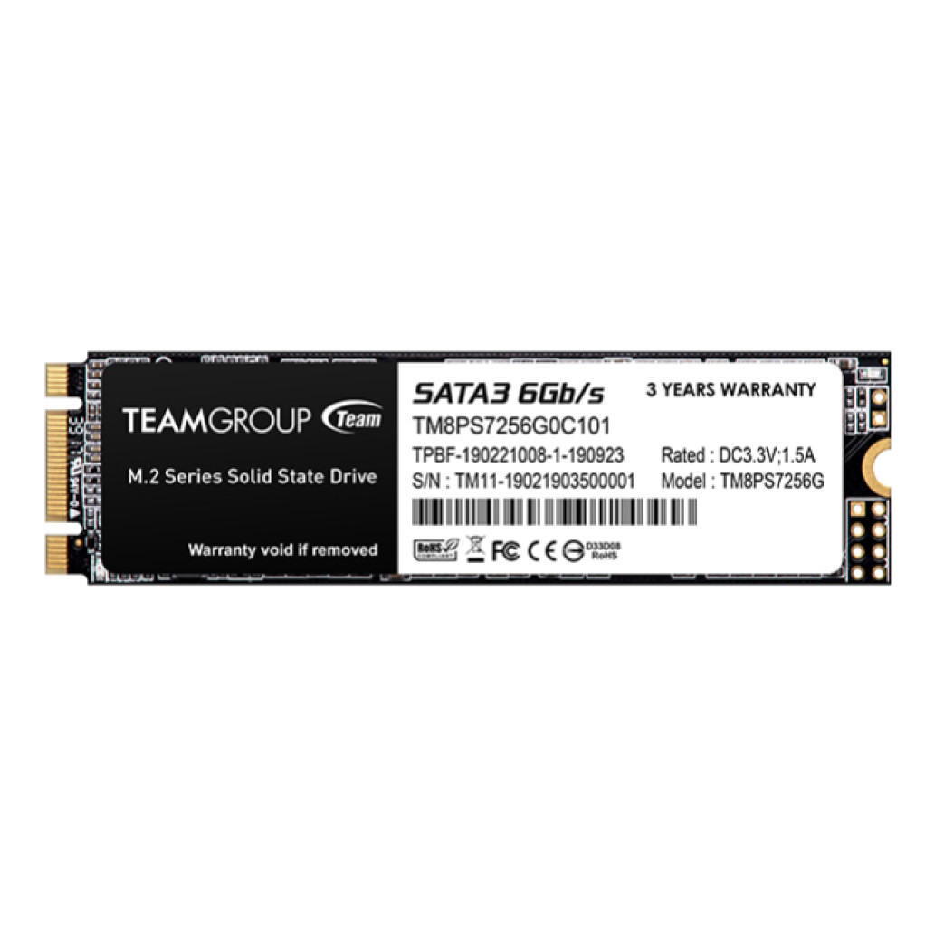 Disk SSD M.2 SATA3 PCIe 3.0 256GB Teamgroup MS30 2280 500/ 400MB/ s (TM8PS7256G0C101)