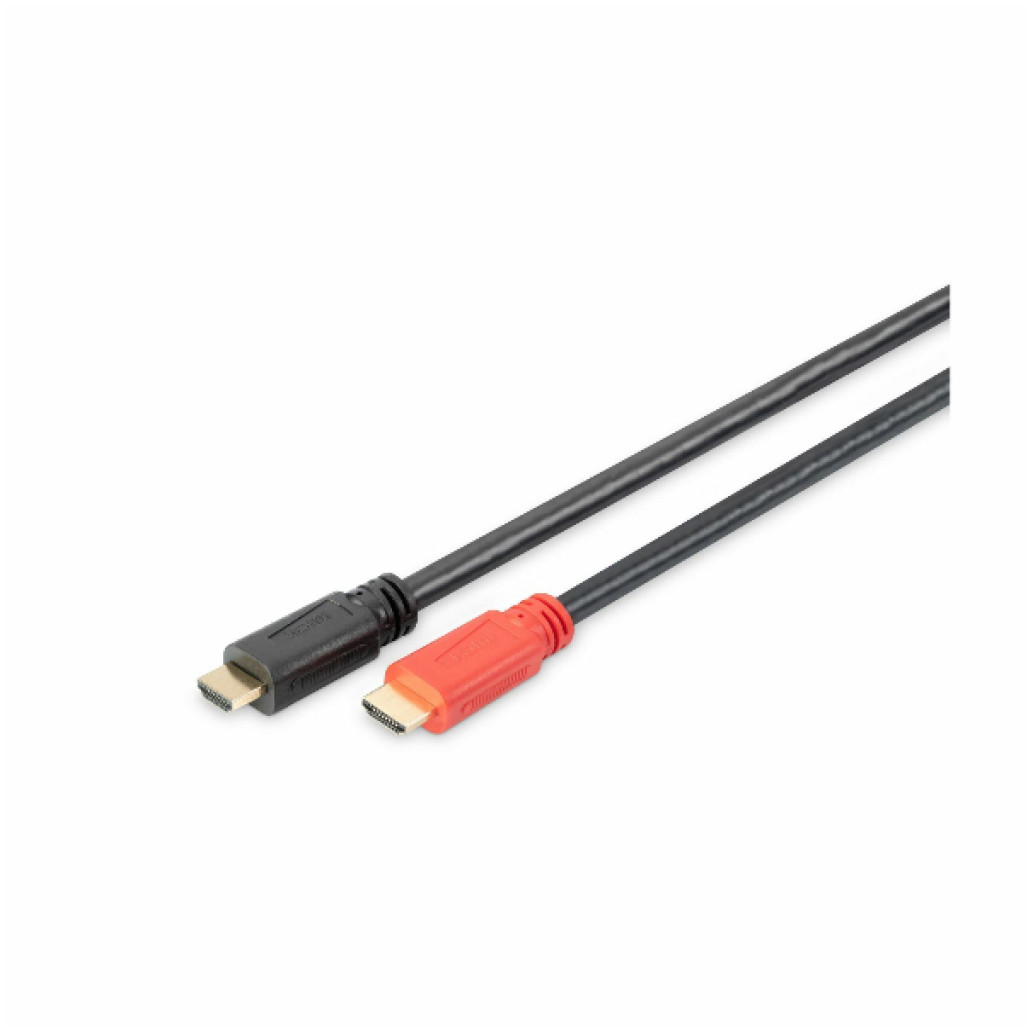 KABEL HDMI/ HDMI M/ M 10,0m Digitus kabel z ojačevalcem pozlačeni kontakti V1,4 (AK-330105-100-S )