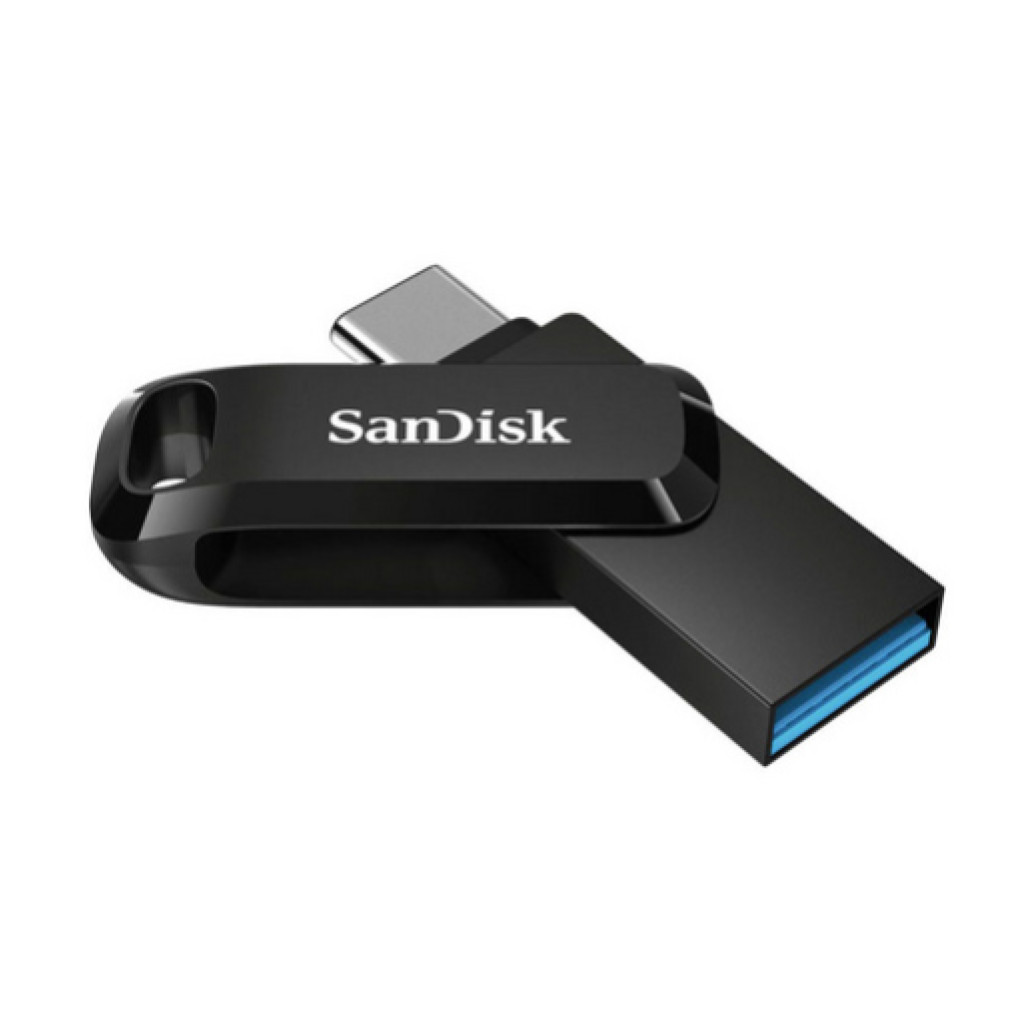 Spominski ključek 256GB USB 3.2/ USB-C Sandisk Dual Drive Go 150MB/ s plastičen vrtljiv črn (SDDDC3-256G-G46) 