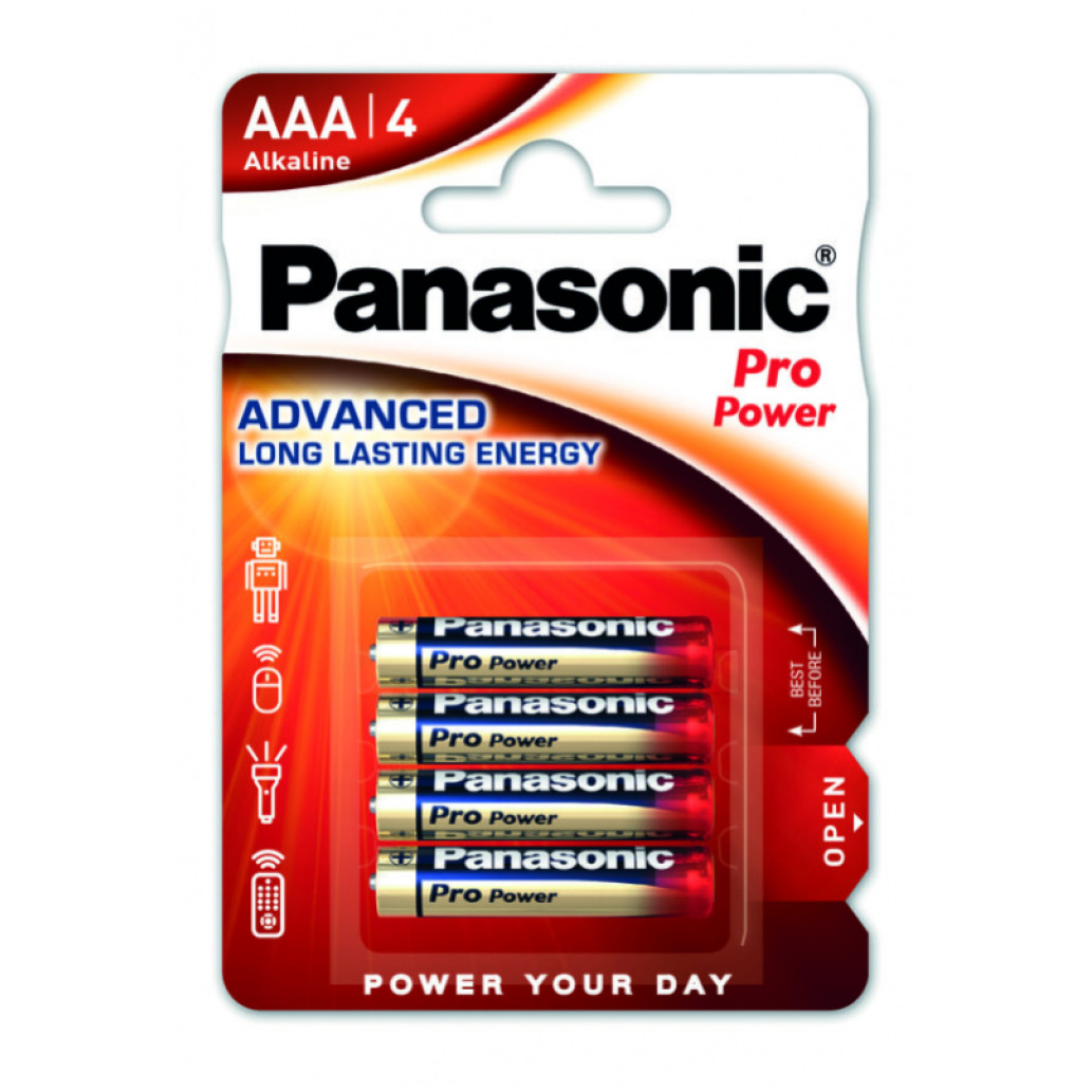 Baterijski vložek Alkalni 1,5V AAA/ LR03 4 kos Panasonic PRO Power (LR03PPG/ 4BP)