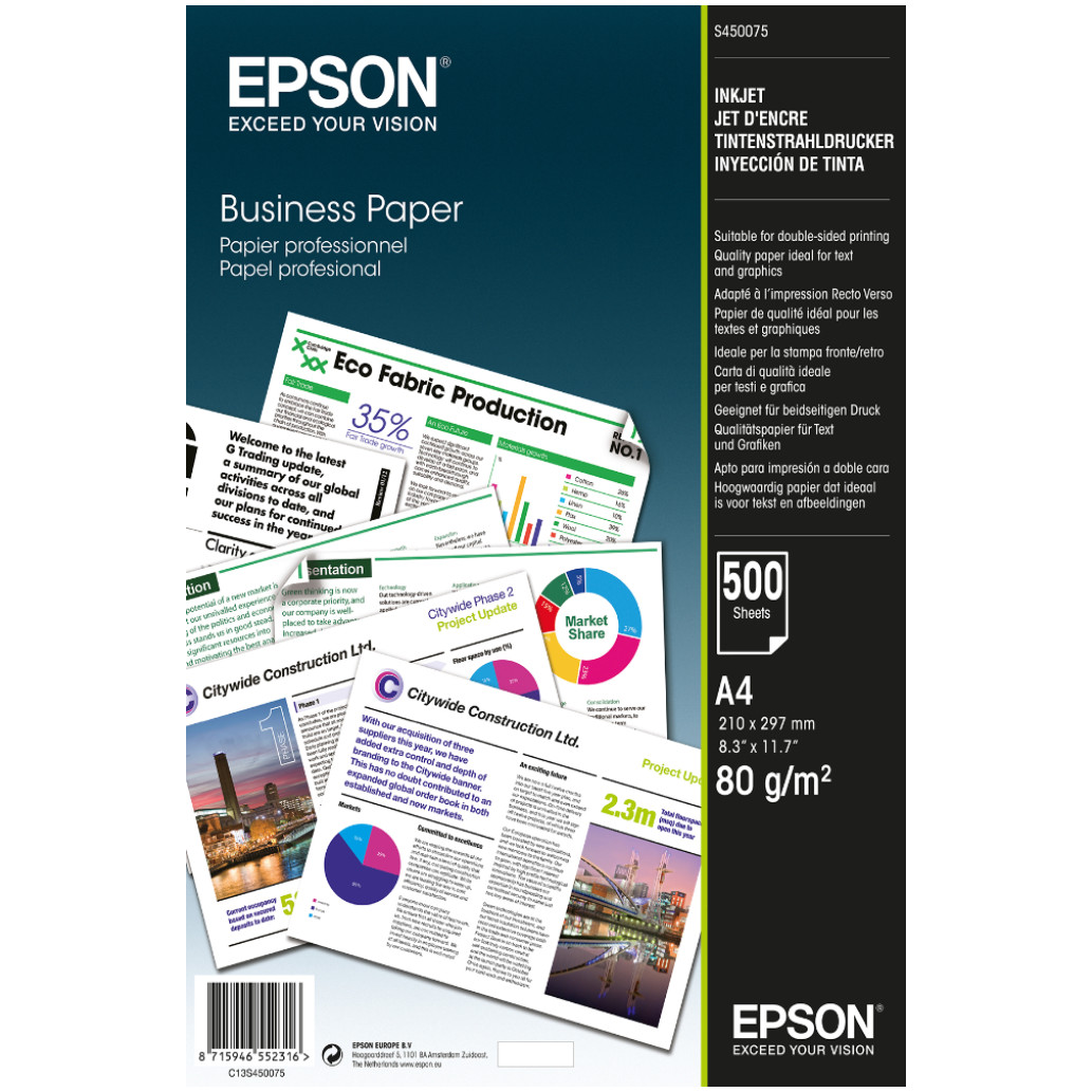 Papir A-4/ 500list- 80gr/ m2 Epson Business (C13S450075)