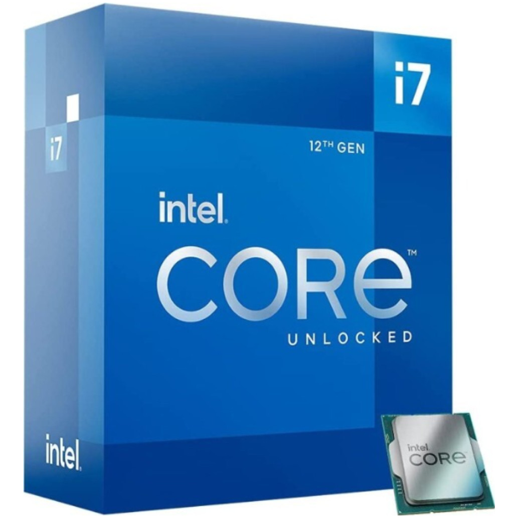 Procesor  Intel 1700 Core i7 12700KF 12C/ 20T 2.7GHz/ 5.0GHz BOX 125W - brez grafike in hladilnika
