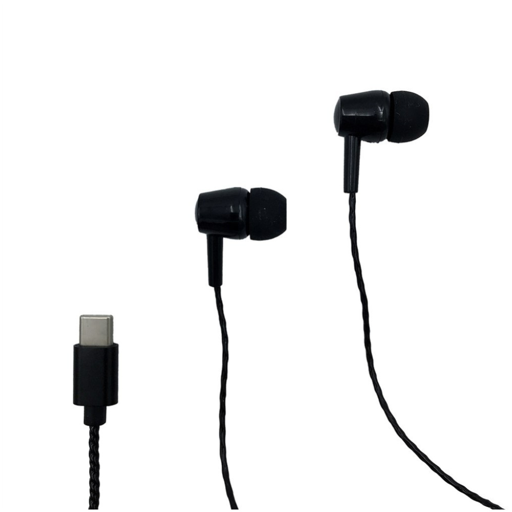 Slušalke žične ušesne Media-Tech MAGICSOUND USB-C črne (MT3600K)