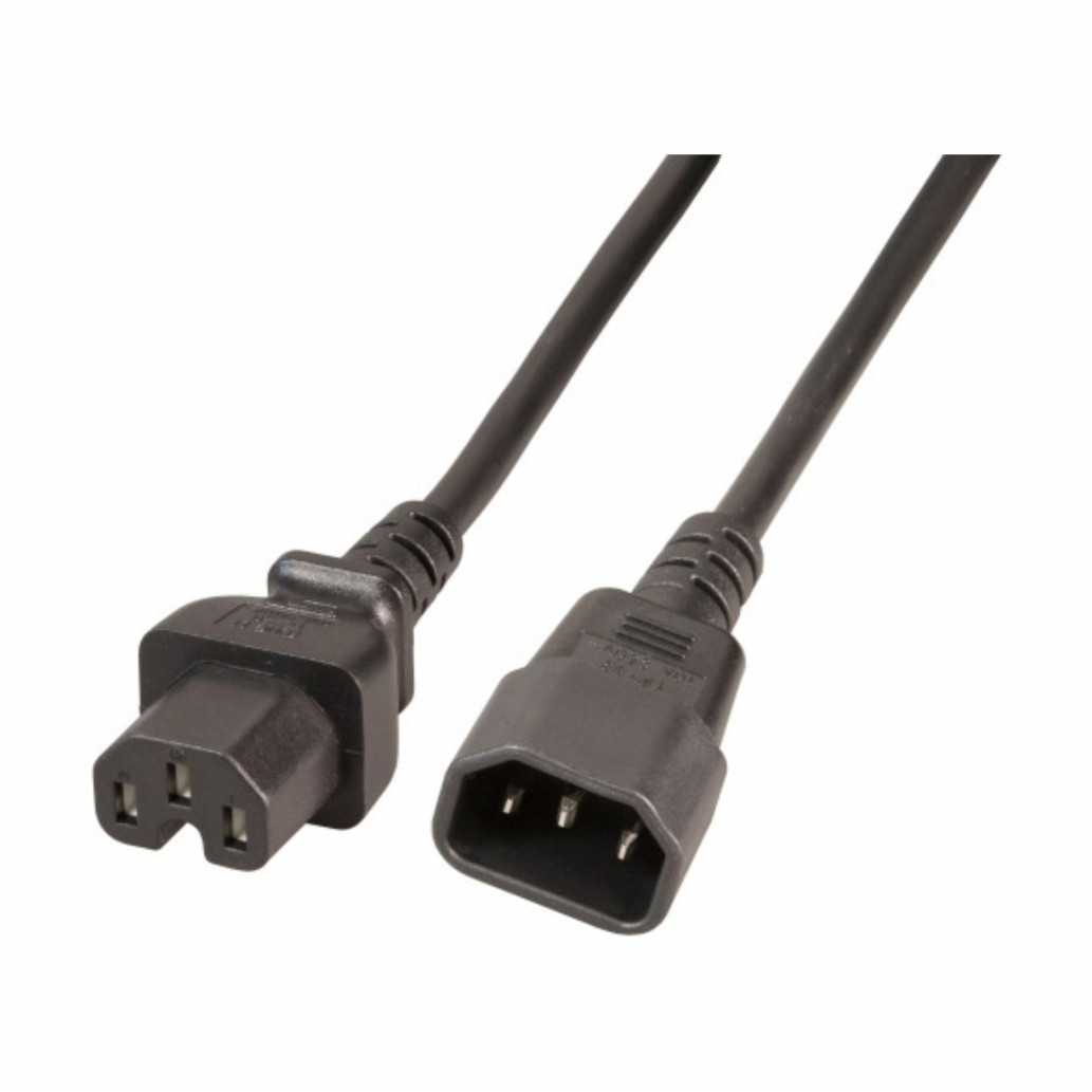 KABEL NAPAJALNI 220V podaljšek 3,00m C14 - C15 EFB (EK585.3V2)