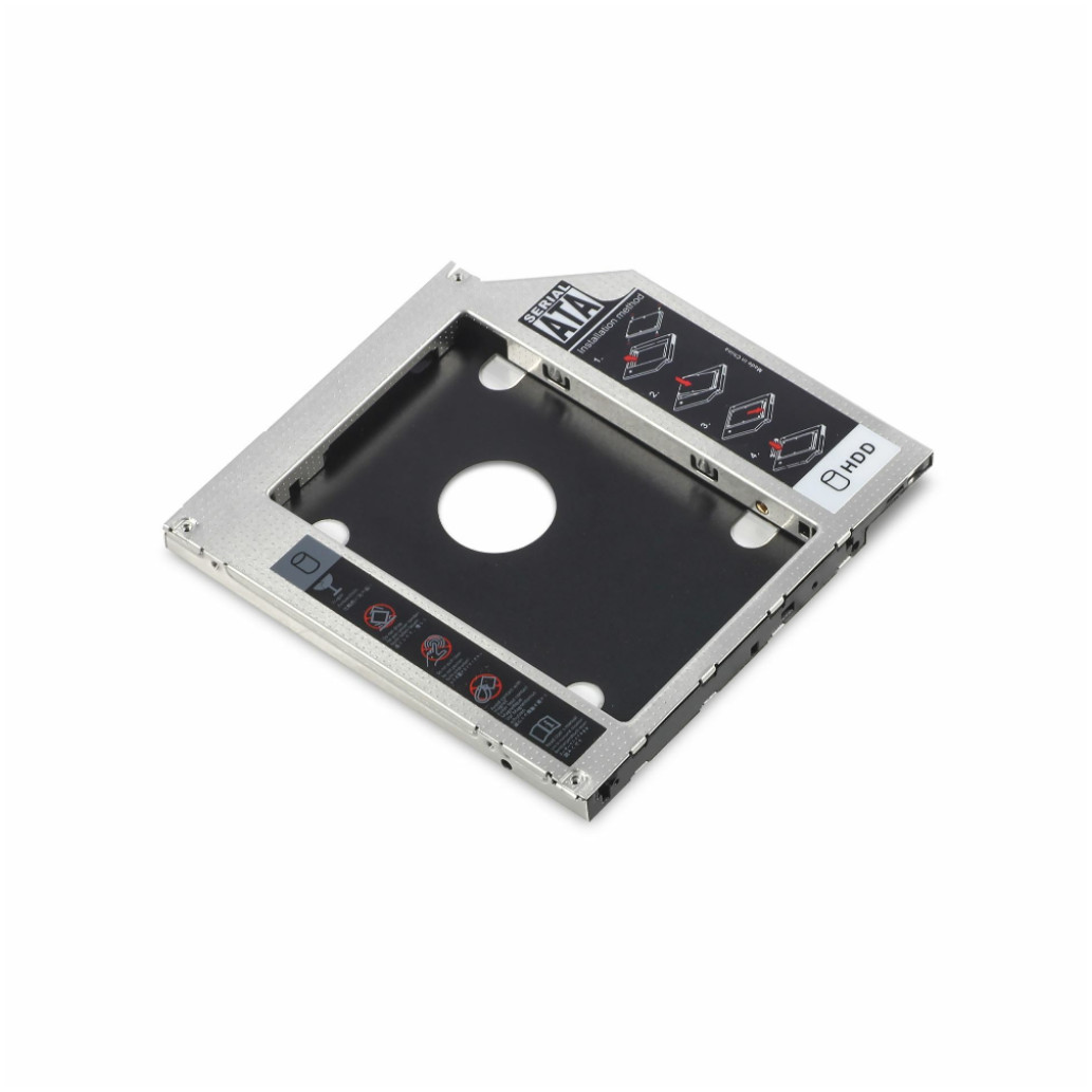 Adapter za vgradnjo SSD/ HDD 2,5″ v CD/ DVD enoto 9,5mm optične pogone (DA-71108)
