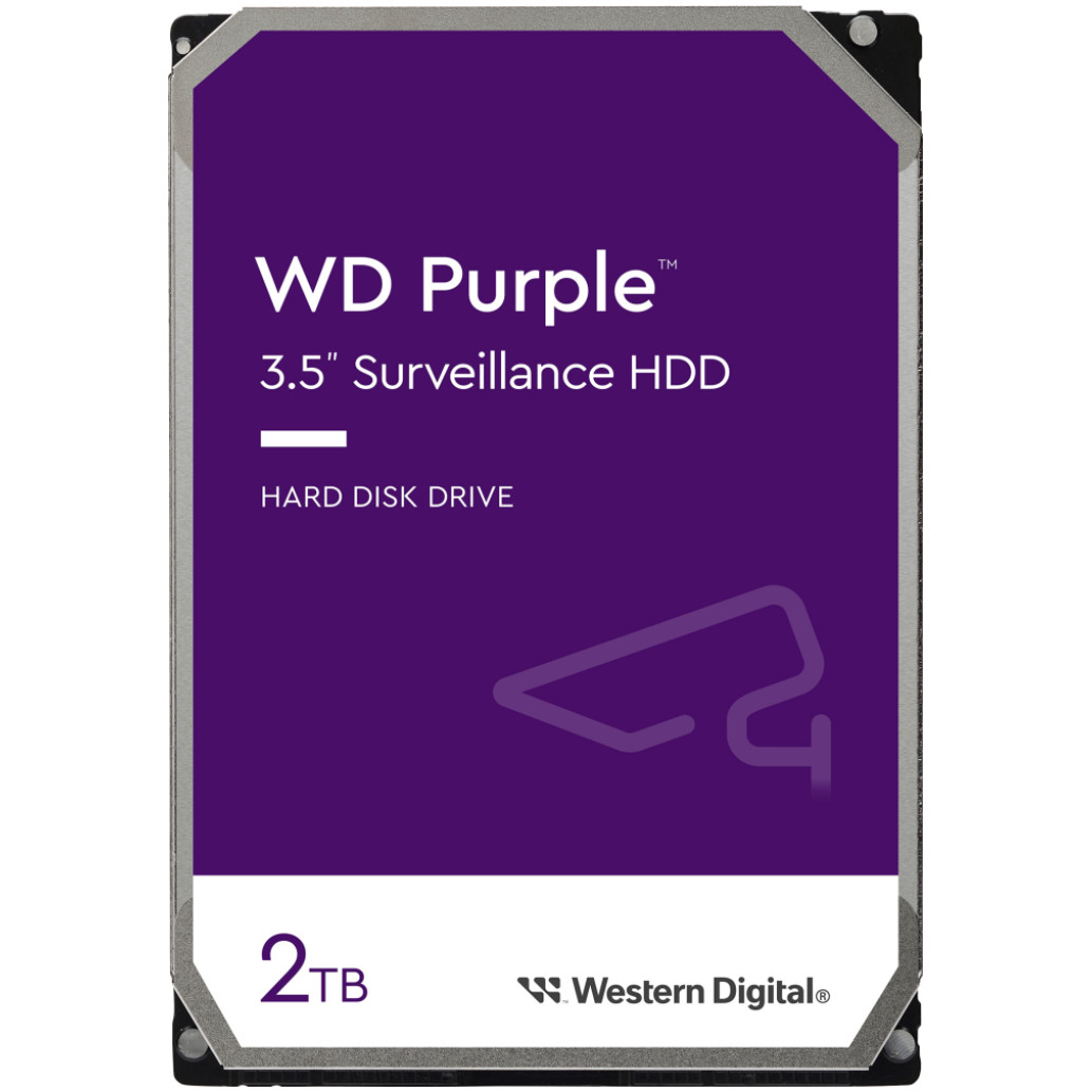 Trdi disk 2TB SATA3 WD23PURZ 6Gb/ s 256Matična - Osnovna plošča Purple - primerno za snemalnike 24/ 7 delovanje