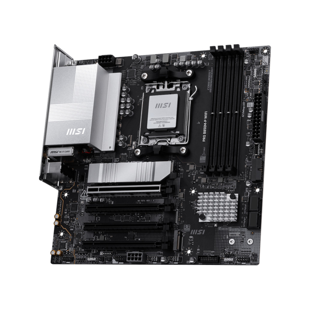 Msi pro b850m-p wifi | am5 | microatx | hdmi displayport | matična plošča 1 Osnovna plošča am5 msi pro b850m-p wifi microatx hdmi displayport komponenko