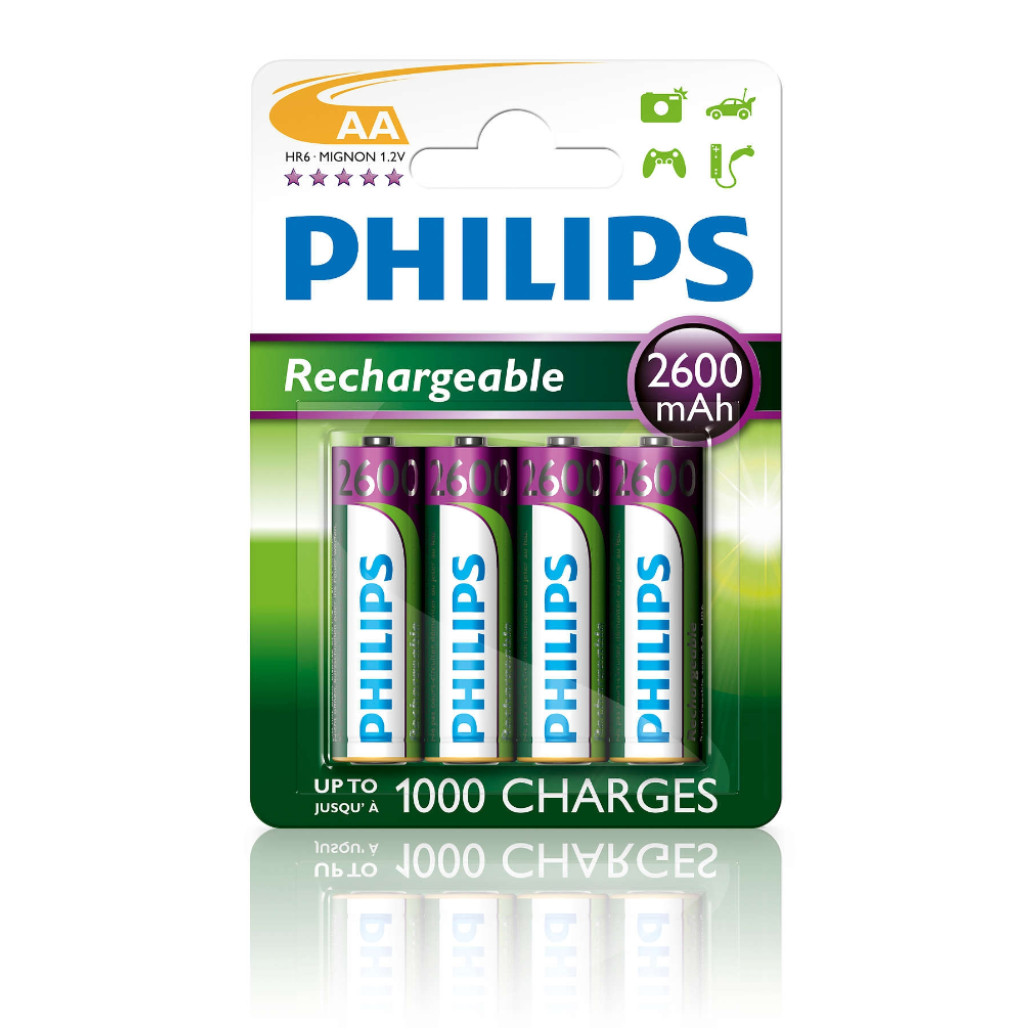 Baterijski vložek Philips polnilni 1,2V AA/ HR06 2600mAh Mi-mH 4 kos (LR6M4B/ 10)
