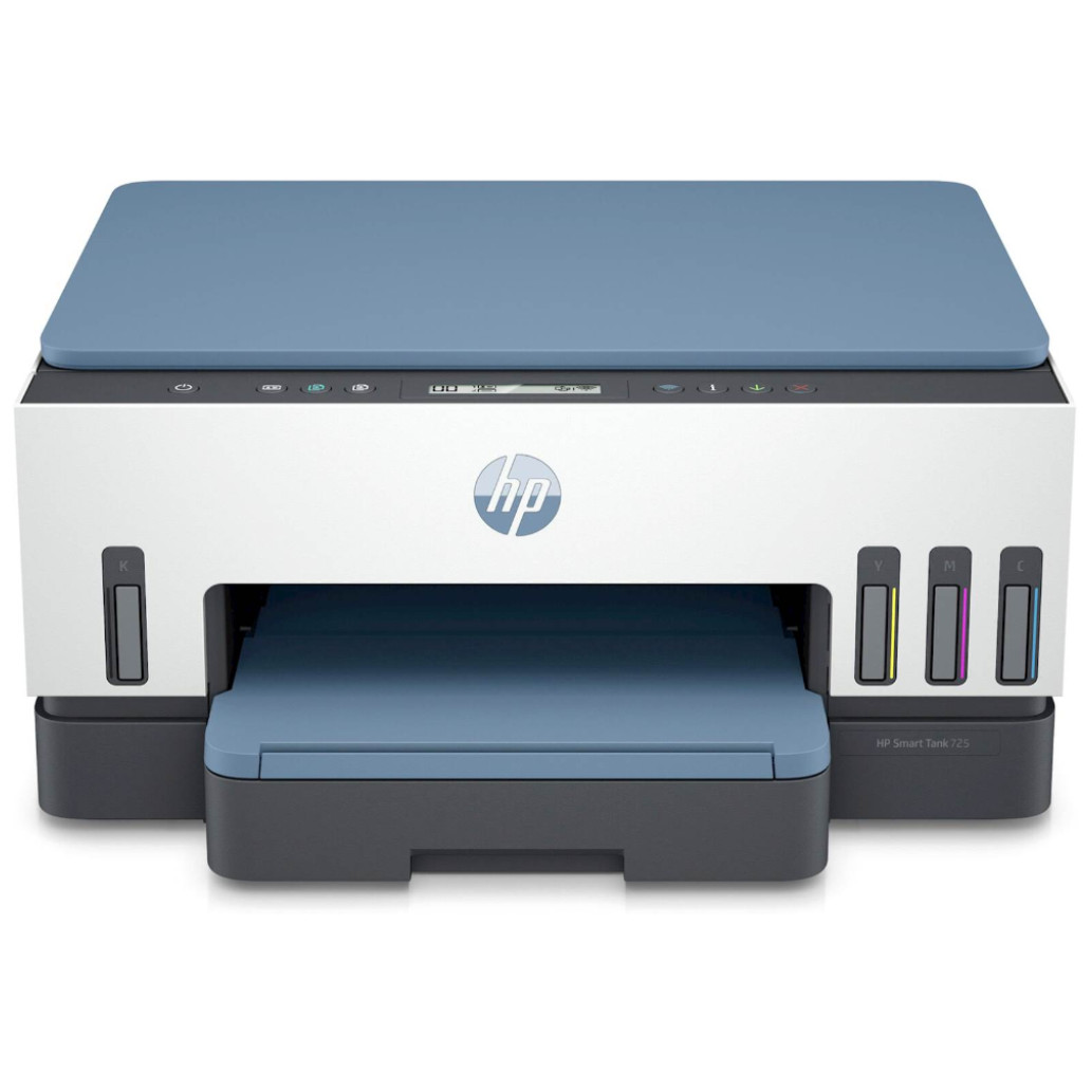 Tiskalnik Brizgalni Barvni Multifunkcijski HP Smart Tank 725 A4/ tiskanje/ skeniranje/ kopiranje/ Wi-Fi (28B51A#670)/ akcija hp.com/ si/ printcashback do 31.10.2023