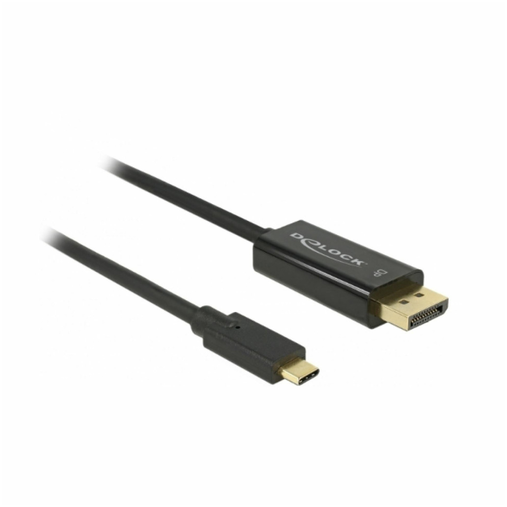 Kabel USB-C => DisplayPort 2,0m Delock 4K@60Hz - črn (85256)