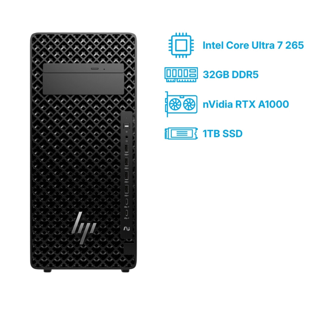 Delovna postaja HP Tower Z2 G1i Ultra 7-265/ W880/ 32GB/ 1TB/ RTX A1000 4xmDP / 700W-92%/ Win11Pro (A40NJET#ABB)