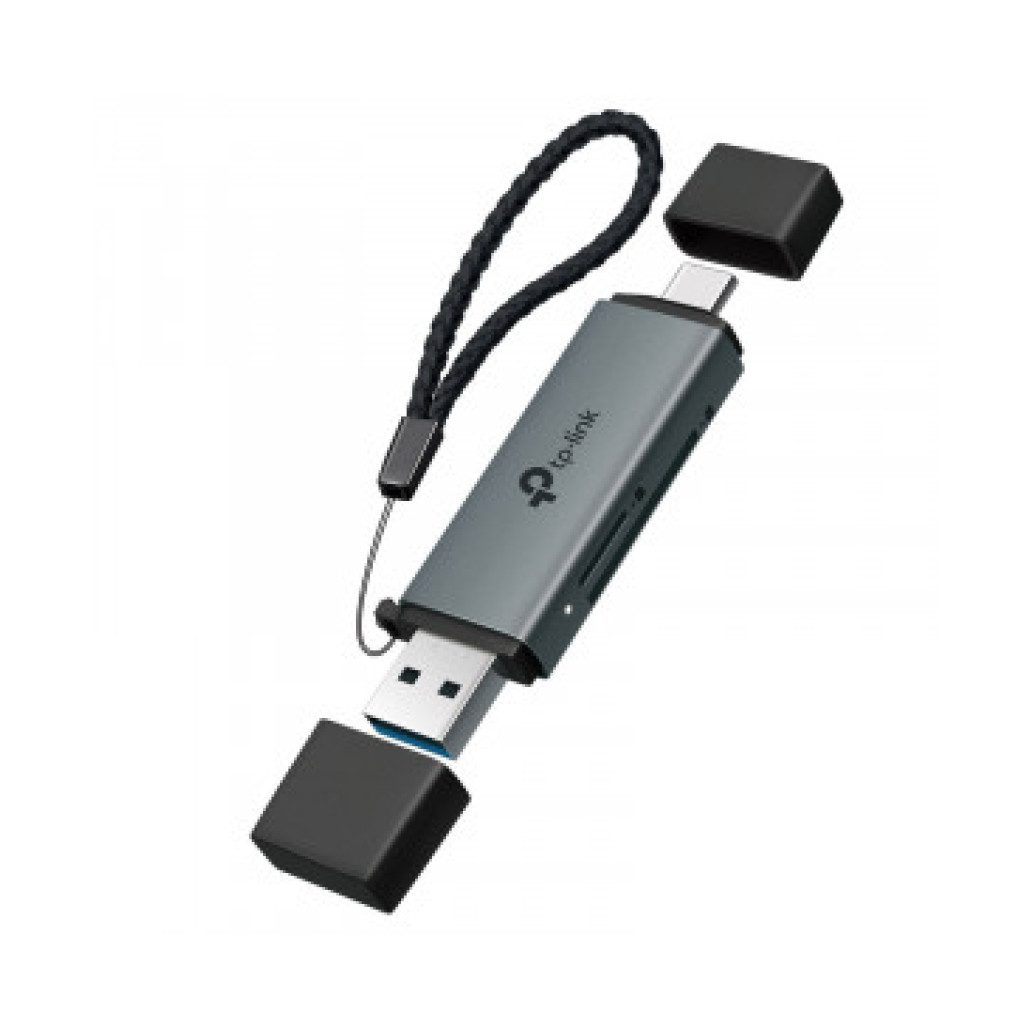 Zunanji čitalec kartic TP-Link UA430D USB-C za MS SD microSD siv (UA430D)