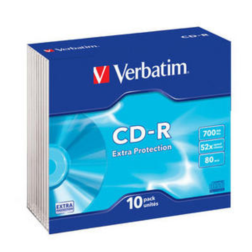 MEDIJ CD-R 700MB 52x Verbatim 10 slim 43415