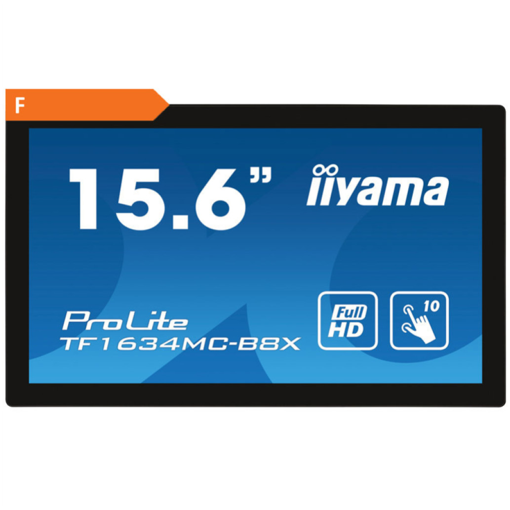 Monitor touch Iiyama 39,6 cm (15,6in) TF1634MC-B8X 1920x1080 60Hz IPS 25ms VGA HDMI DP  ProLite