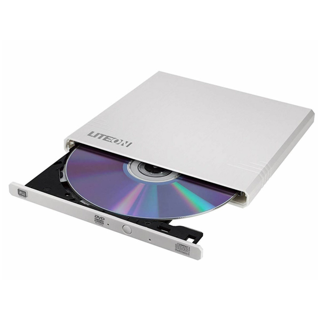 DVD-RW  Externi Liteon EBAU108 8X USB slim zunanji zapisovalnik, bel