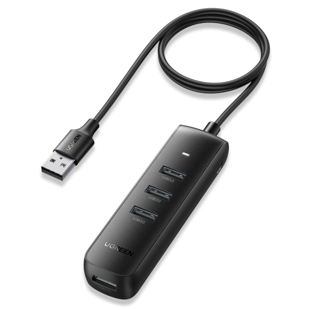 HUB USB 3.0 4portni Ugreen CM416 4x USB 3.0 1,00m črn (80657)