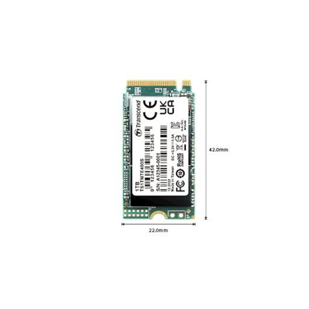 Disk SSD M.2 NVMe PCIe 3.0 512GB Transcend TS512GMTE400S 2242 2000/ 900MB/ s (TS512GMTE400S)