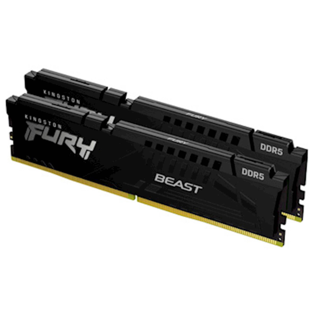 DDR5 32GB 6000MHz CL40 KIT (2x16GB) Kingston Fury Beast XMP3.0 1,25V Gaming črna (KF560C40BBK2-32)