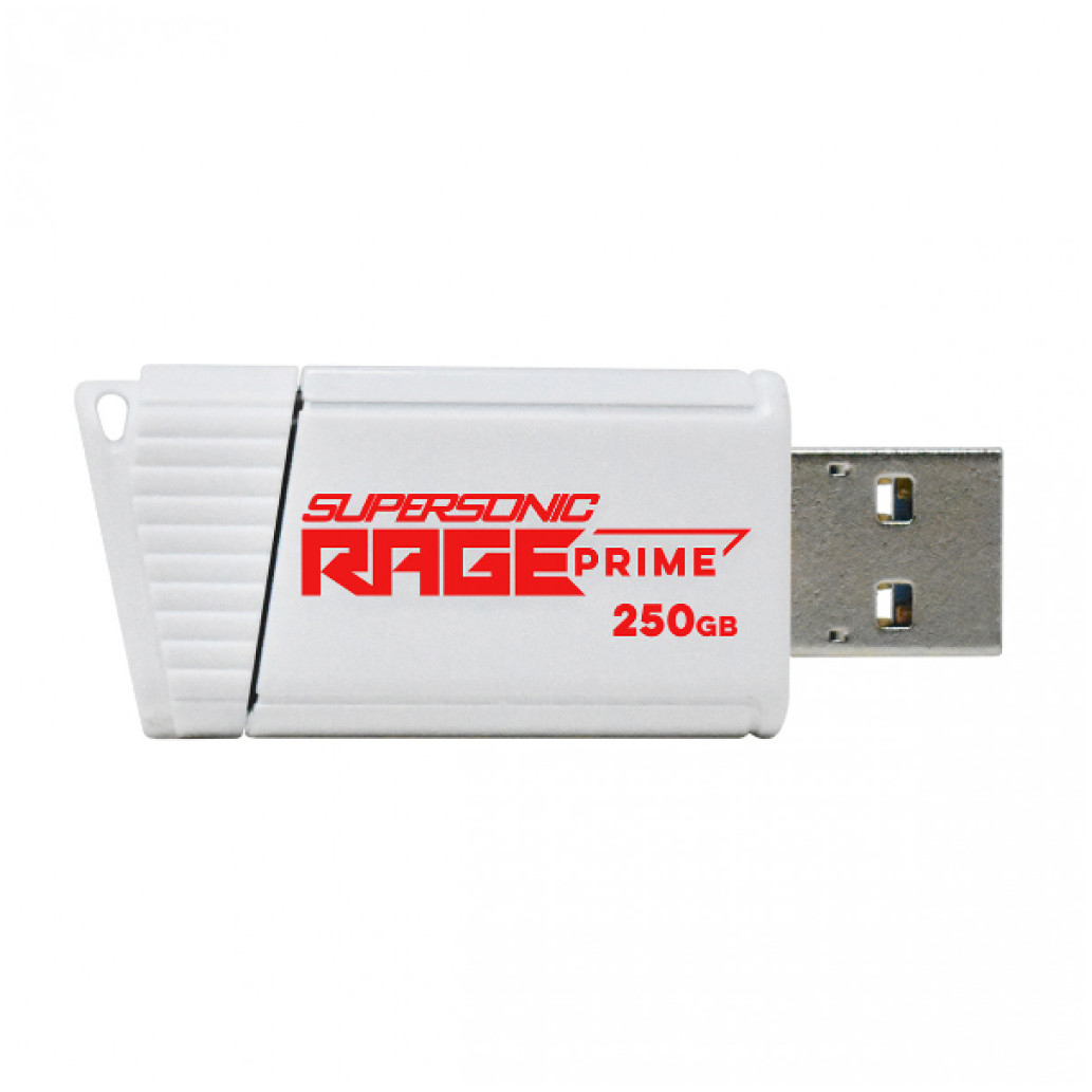 Spominski ključek 250GB USB 3.2 Patriot Supersonic Rage 600MB/ s plastičen izvlečni bel (PEF250GRPMW32U)
