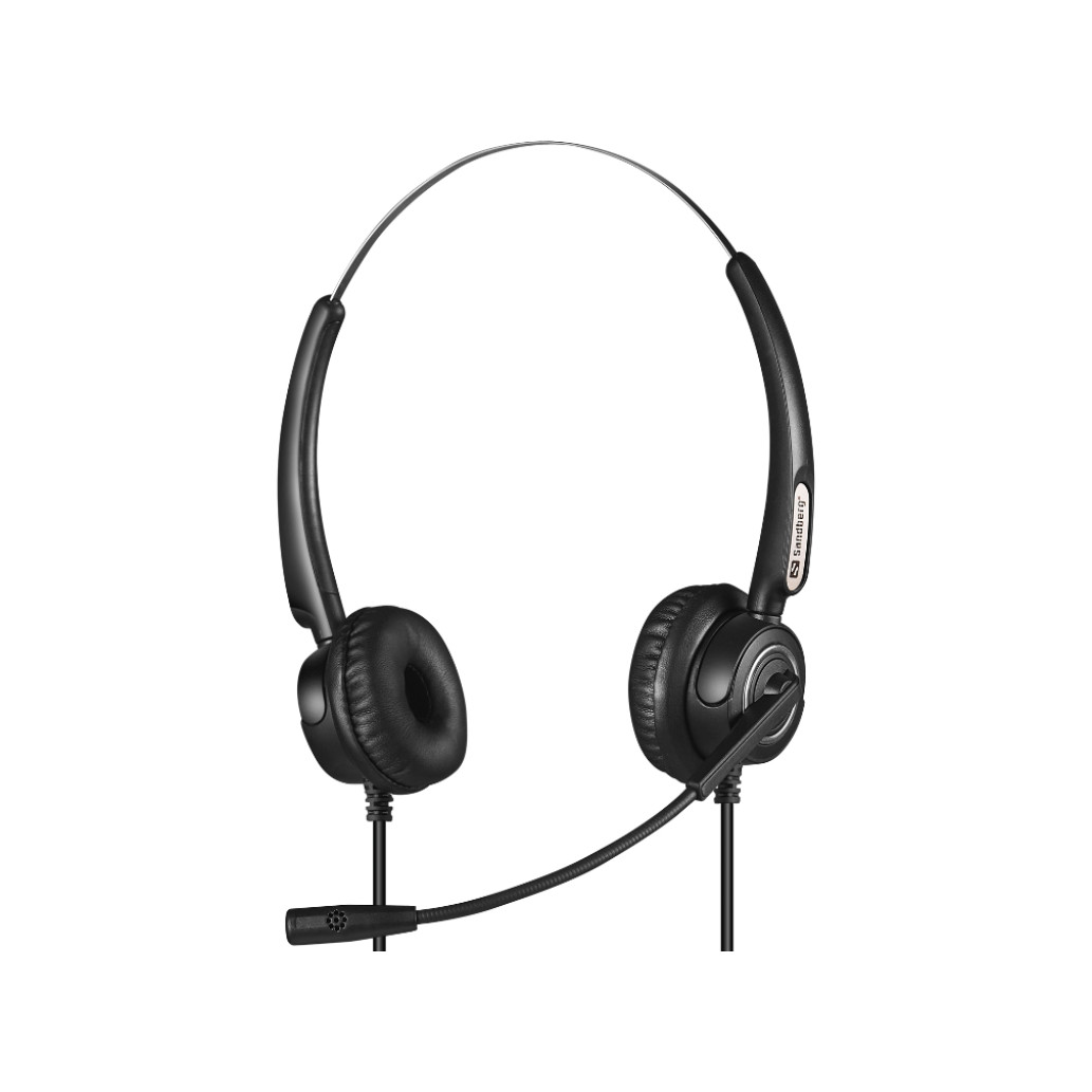 Slušalke žične Sandberg naglavne z mikrofonom USB RJ9/ 11 črne (126-30) 